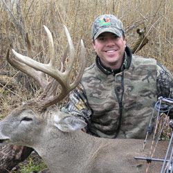 man and deer